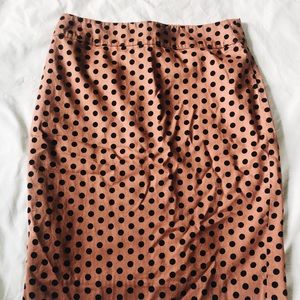 Loft polka dot pencil skirt